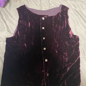 Purple button up vest